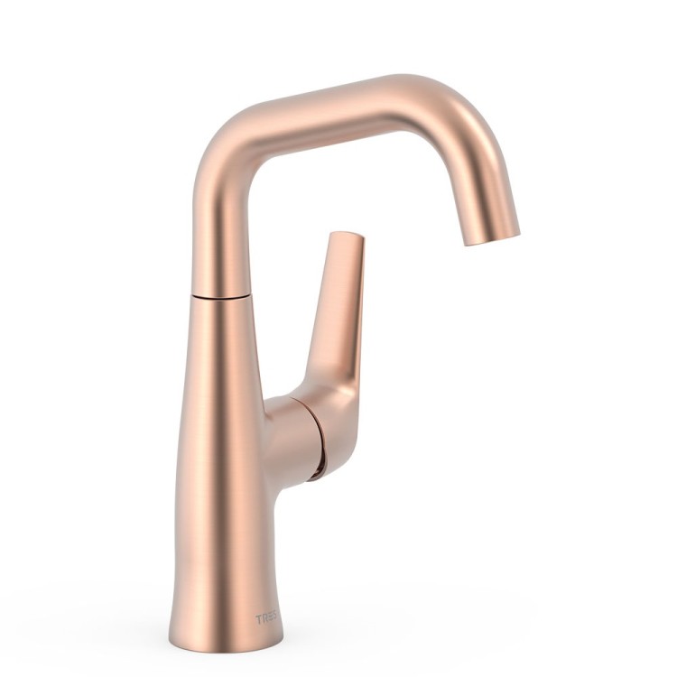 Izlietnes maisītājs TRES FUJI, matēts rozā zelts 28144701OPM