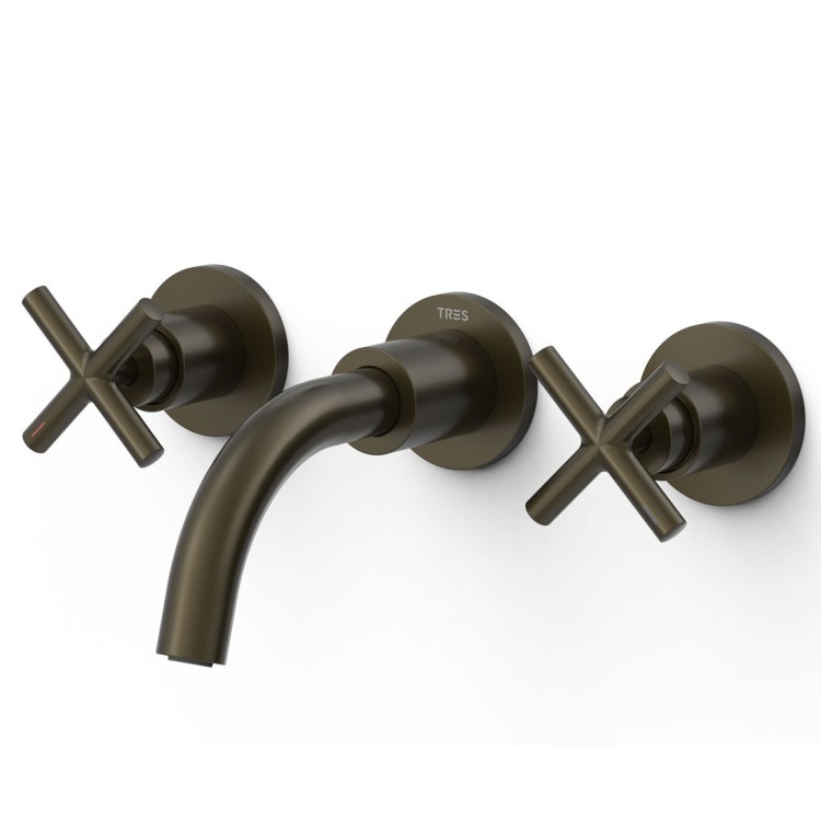 Izlietnes maisītājs no sienas TRES MONT BLANC, melna bronza 28330001KMB