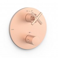 Vannas un dušas iebūvējamā termostata maisītāja dekoratīvā daļa TRES MONT BLANC, matēts rozā zelts 28325001OPM