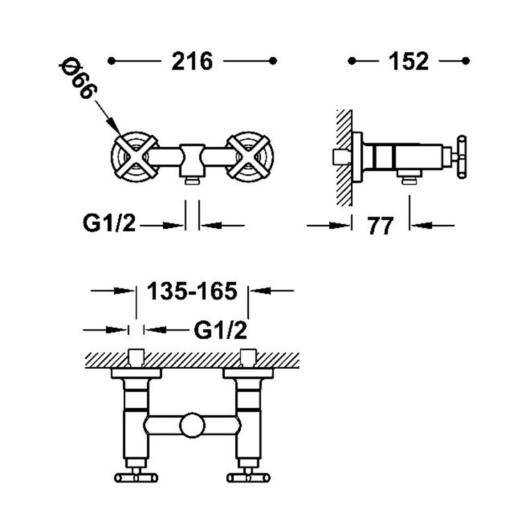 Dušas maisītājs ar dušu TRES MONT BLANC, volcanic 28316301VO