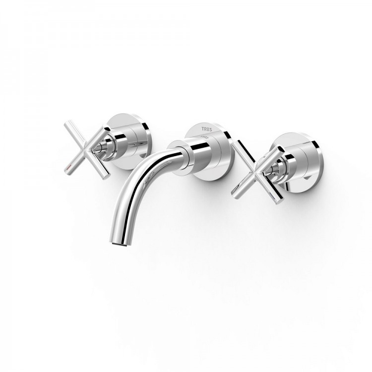 Izlietnes maisītājs no sienas TRES MONT BLANC, hroms 28330001