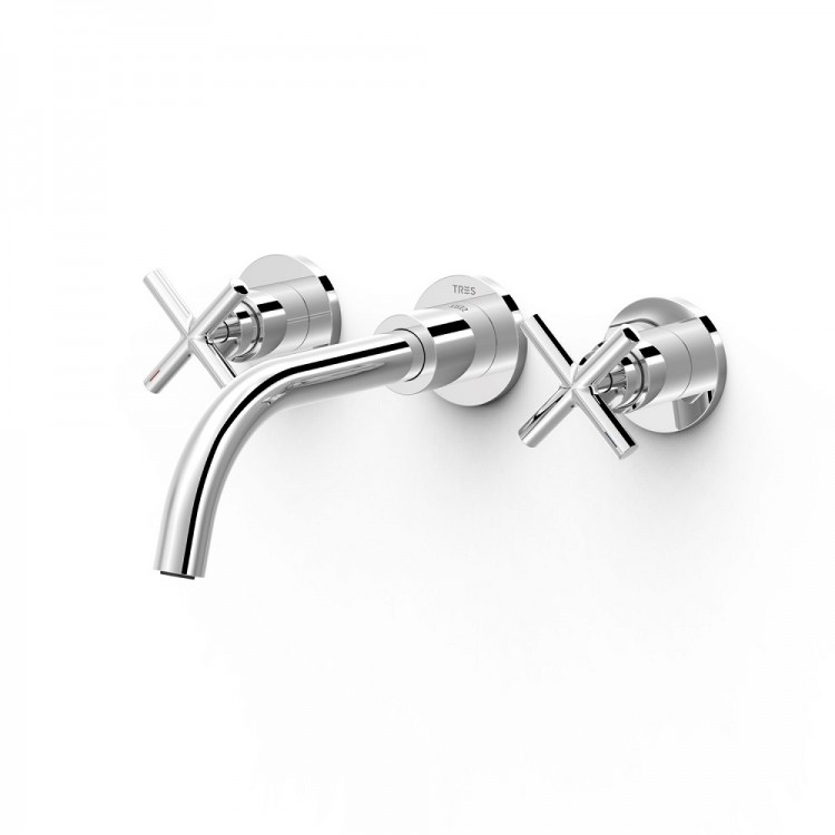 Izlietnes maisītājs no sienas TRES MONT BLANC, hroms 28330002