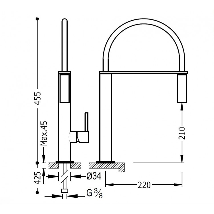Virtuves izlietnes maisītājs TRES, 03048701