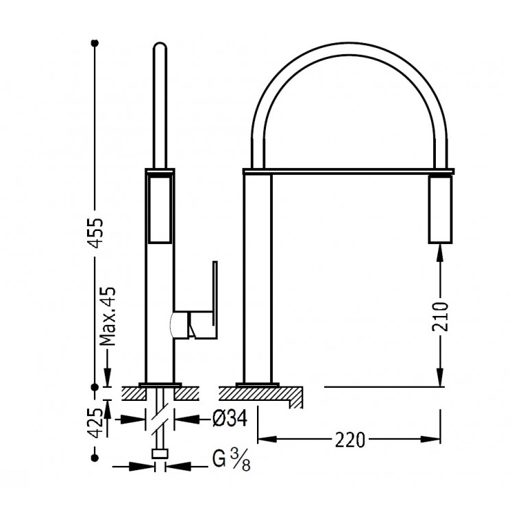 Virtuves izlietnes maisītājs TRES, 06248702