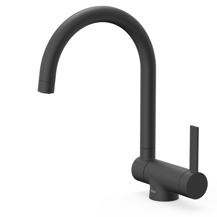 Virtuves izlietnes maisītājs noliecams, melns matēts 23033502NM