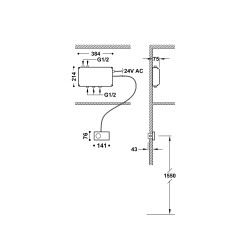 Elektroniskais termostats TRES Shower Technology 3-ceļu, 49286399
