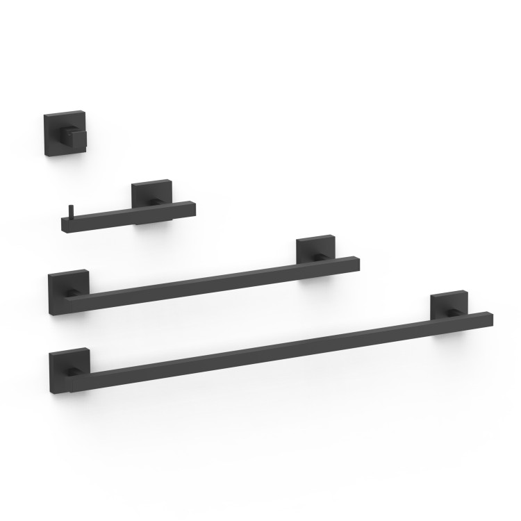 Aksesuāru komplekts TRES SQUARE, melns matēts 09598101NM