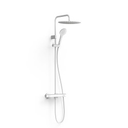 Termostata dušas sistēma TRES OVER-WALL ar stacionāro un rokas dušu, 19039314BM