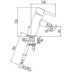 Bidē maisītājs ALPLUS-TRES, hroms 20312001 Bidē maisītājs ALPLUS-TRES, hroms 20312001