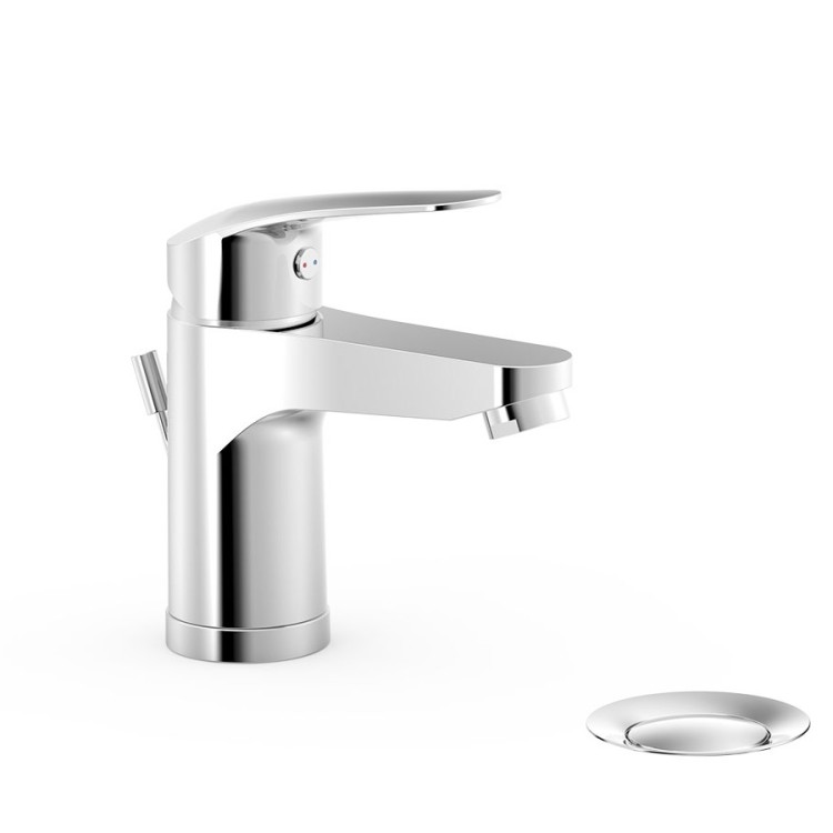 Izlietnes maisītājs BASE-TRES PLUS ar noteces aizvaru, hroms