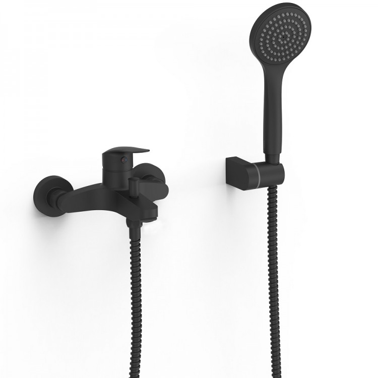 Vannas un dušas maisītājs BASE-TRES PLUS, melns  21617010NM