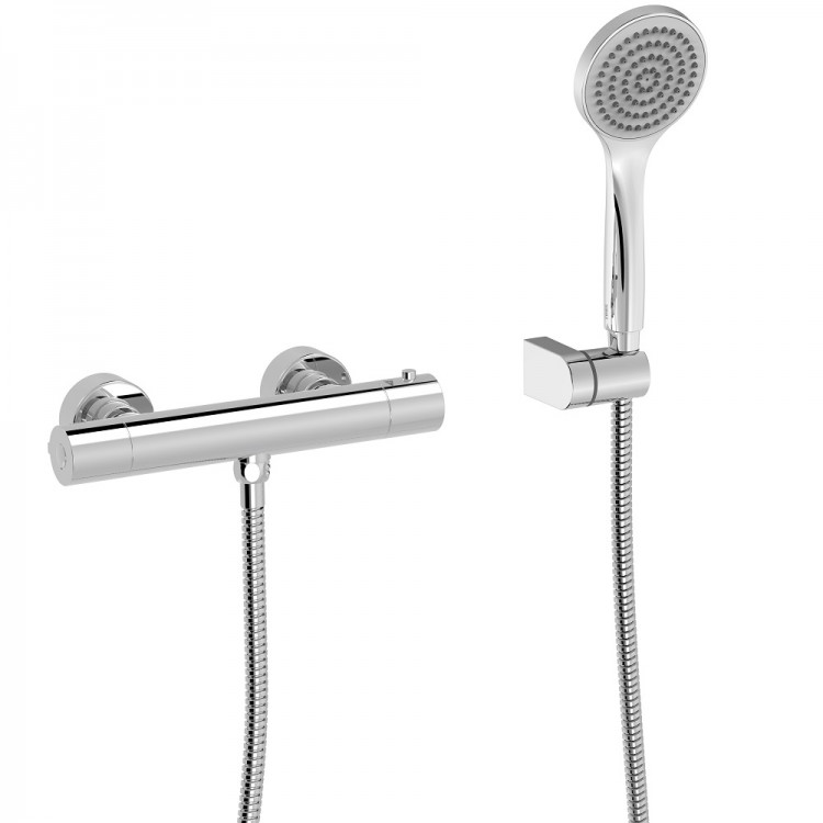 Termostata dušas maisītājs ar dušu BASE-TRES PLUS, hroms 21616409