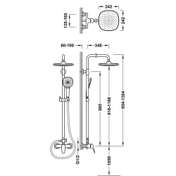 Dušas sistēma CANIGO-TRES, hroms 21731221
