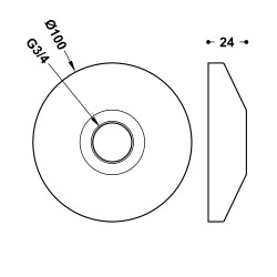 Dekoratīvā rozete TRES Ø 100 mm, 9134788