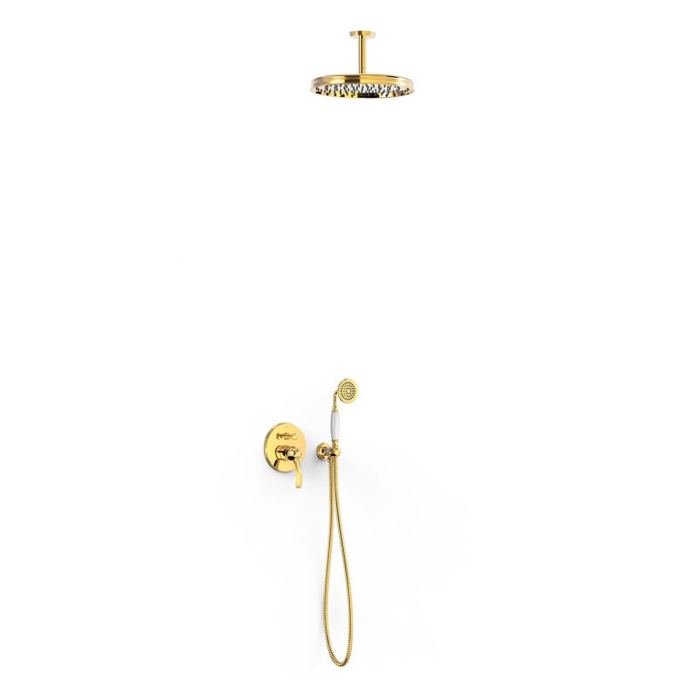 Vannas un dušas iebūvējamais maisītājs TRES CLASIC, 24K zelts 24218004OR