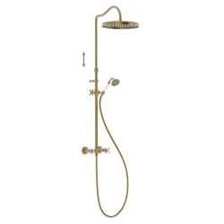 Dušas sistēma TRES Clasic, matēts vecināts misiņš 24219102LM