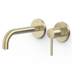 Izlietnes maisītājs no sienas virsapmetuma daļa STUDY-TRES, 26230021CA, Golden Cave PBT®