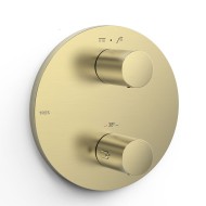 Vannas un dušas iebūvējamā termostata maisītāja dekoratīvā daļa TRES Therm-Box, 26225001CA, Golden Cava PBT®