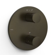 Vannas un dušas iebūvējamā termostata maisītāja dekoratīvā daļa TRES Therm-Box, 26225001KMB, melna bronza PBT®