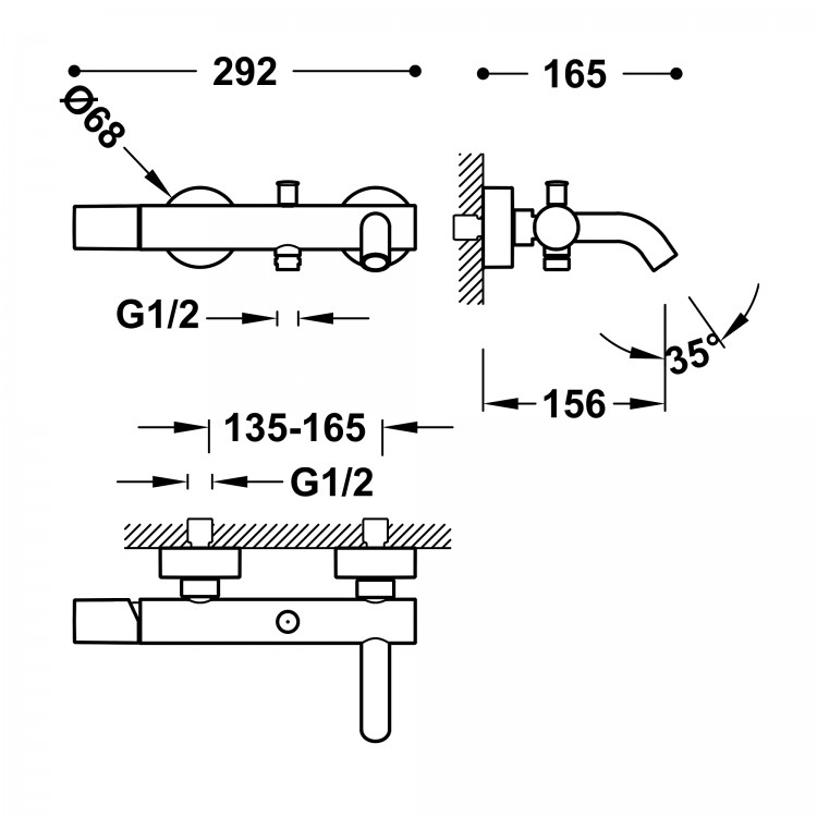 Vannas un dušas maisītājs STUDY Exclusive TRES, 26117001