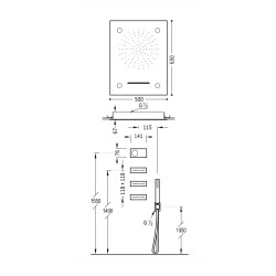 Elektroniskā termostata dušas sistēma TRES Shower Technology Elektroniska 09286402
