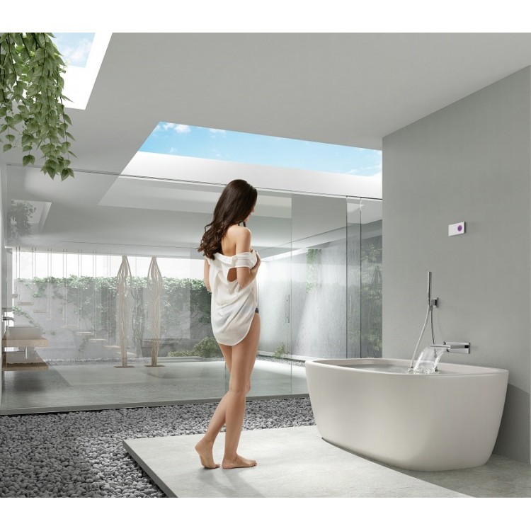 Elektroniskā termostata vannas un dušas sistēma TRES Bath Space, 09288556NM Elektroniskā termostata vannas un dušas sistēma TRES Bath Space, 09288556NM