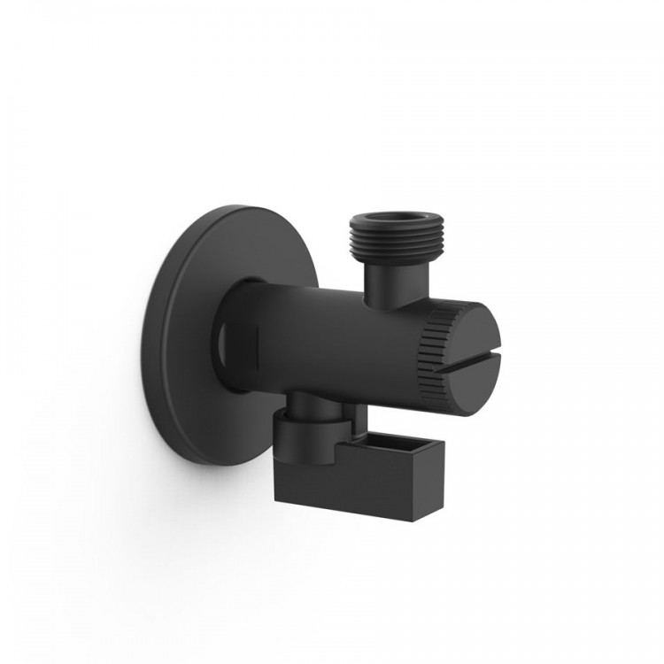 Stūra ventīlis ar filtru TRES 1/2 x 3/8, melns 9134525NM Stūra ventīlis ar filtru TRES 1/2 x 3/8, melns 9134525NM