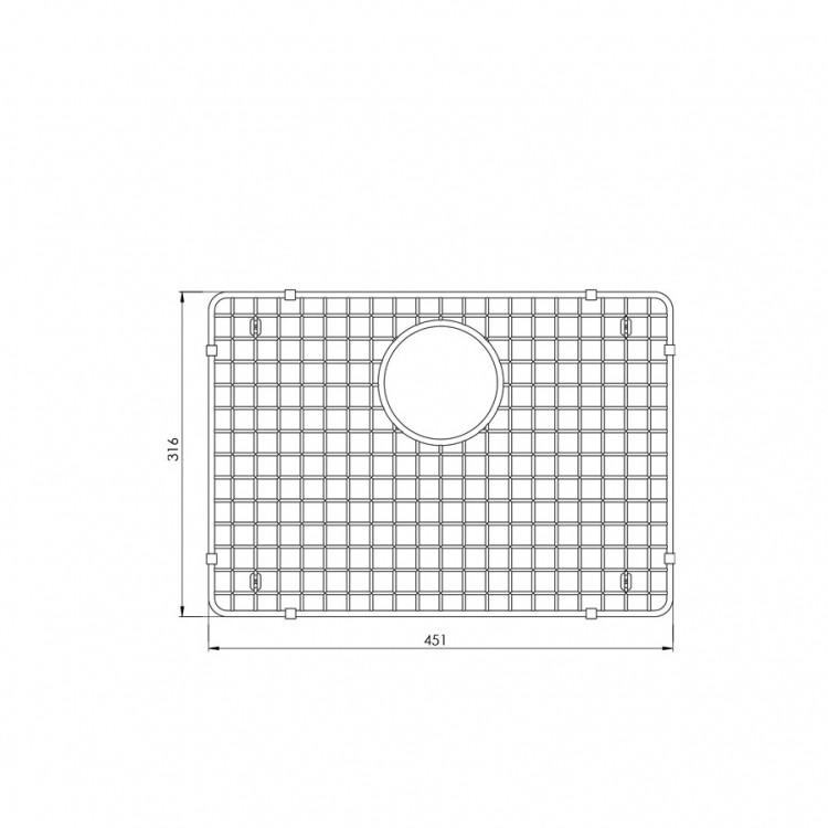 Turtl Tērauda režģis izlietnes pamatnes aizsardzībai 451x316 mm Turtl Tērauda režģis izlietnes pamatnes aizsardzībai 451x316 mm
