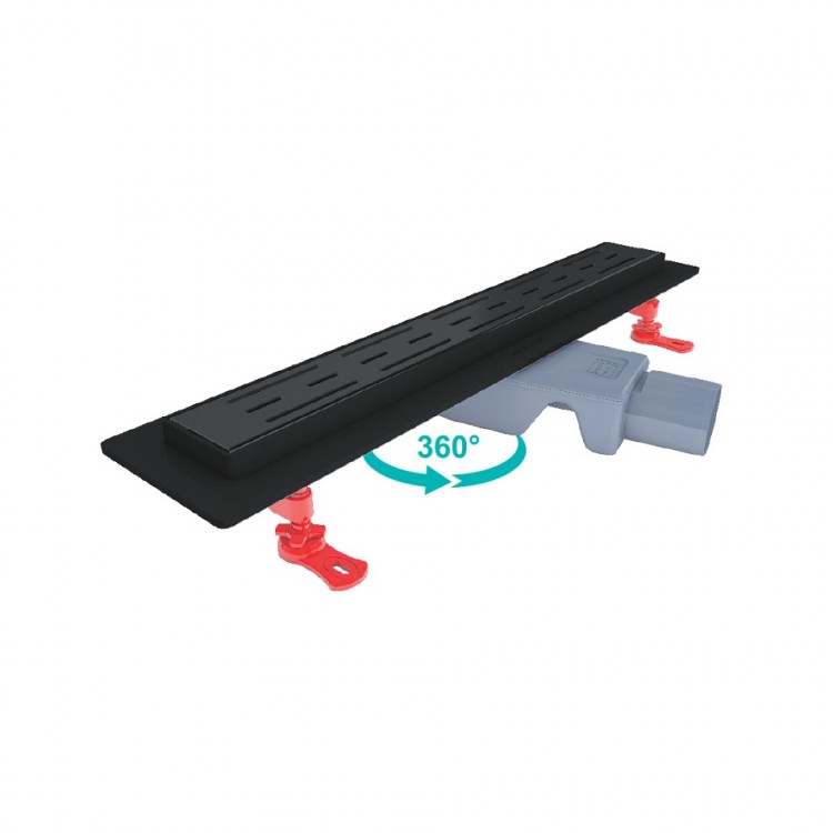 Dušas kanāls Valtemo Starline Black Base 600mm, VLD-562420