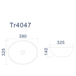 Vannas istabas uzliekamā izlietne Vento ALMA 39x33сm, TR4047