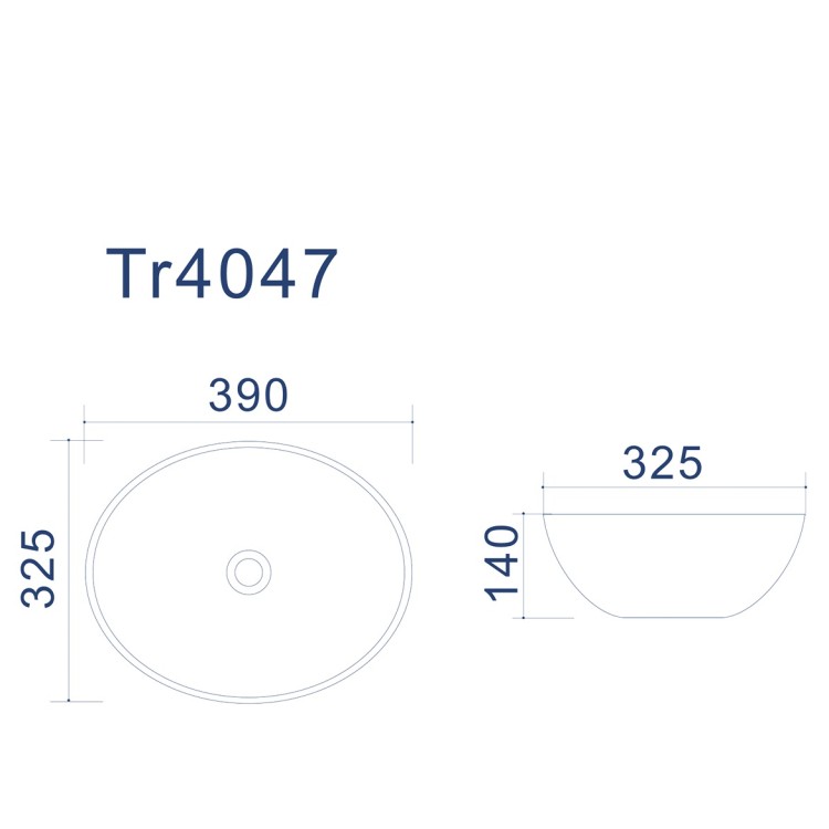 Vannas istabas uzliekamā izlietne Vento ALMA 39x33сm, TR4047