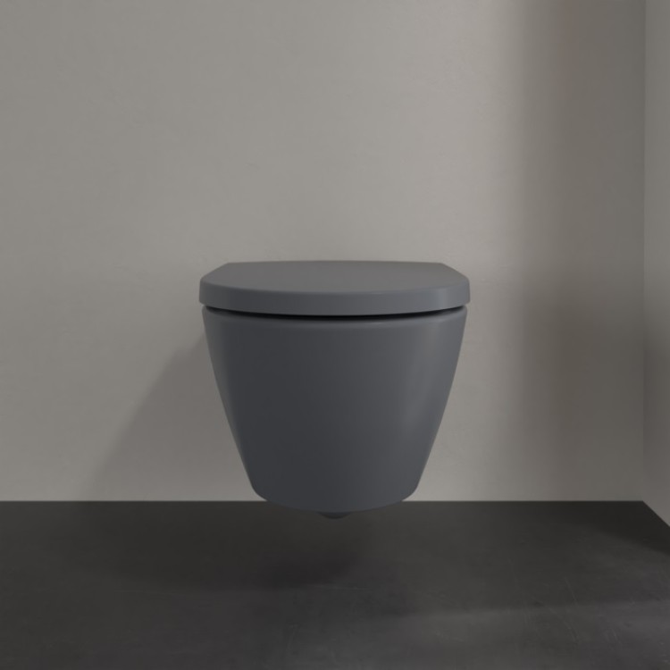 Tualetes pods piekaramais Villeroy&Boch Subway 2.0 ar Soft Close vāku, grafīts