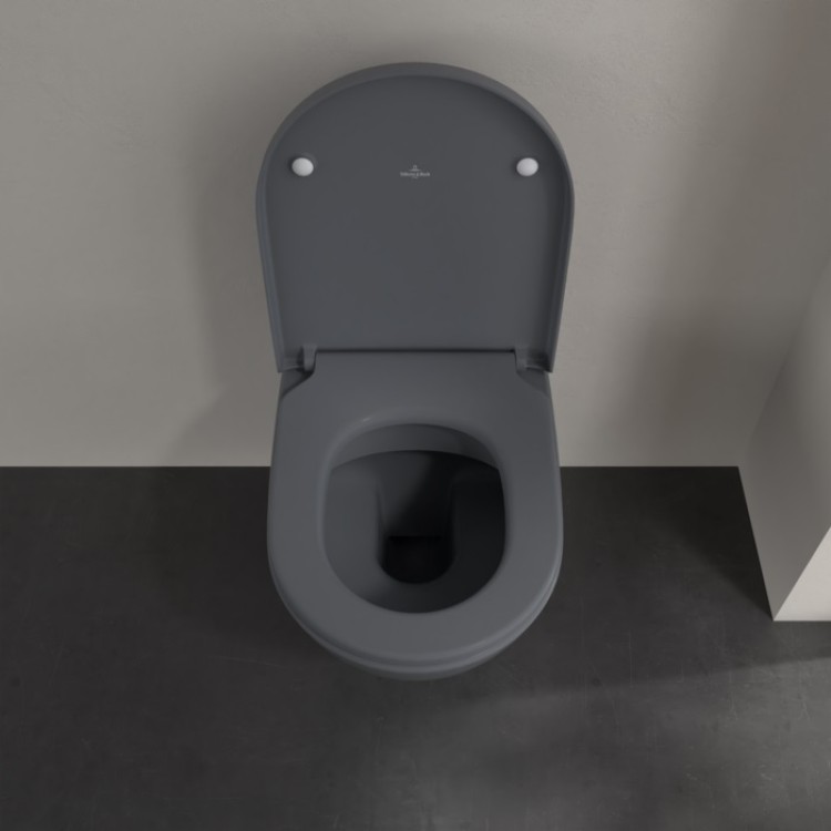 Tualetes pods piekaramais Villeroy&Boch Subway 2.0 ar Soft Close vāku, grafīts