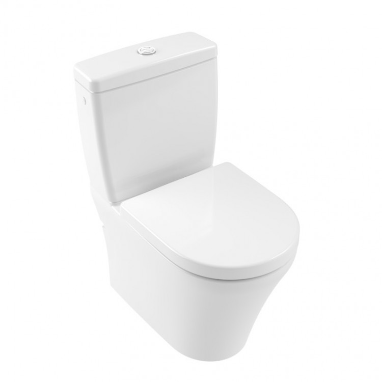 Tualetes pods Villeroy&Boch O.Novo Compact Rimless poda ar Soft Close vāku, 4625H201 Tualetes pods Villeroy&Boch O.Novo Compact Rimless poda ar Soft Close vāku, 4625H201