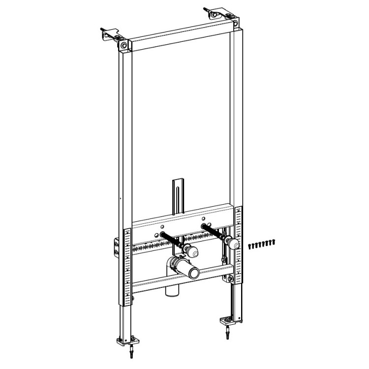 Bidē rāmis Villeroy & Boch ViCconect, reģipša sienām