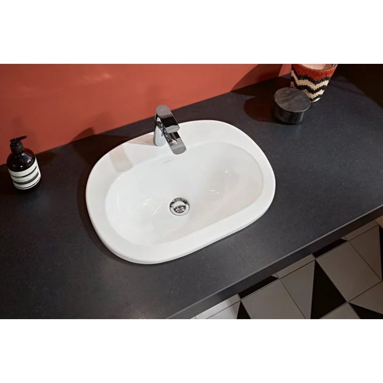 Vannas istabas iebūvējamā izlietne Villeroy & Boch O.Novo 56x40.5 cm, 41615601 Vannas istabas iebūvējamā izlietne Villeroy & Boch O.Novo 56x40.5 cm, 41615601