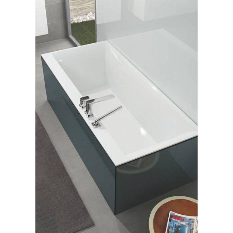 Taisnstūra vanna Villeroy & Boch Squaro Edge 12 Duo 170x75 cm, ar kājām un sifonu