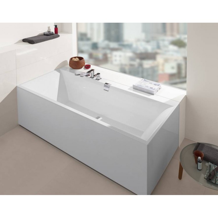 Taisnstūra vanna Villeroy & Boch Squaro Edge 12 Duo 170x75 cm, ar kājām un sifonu