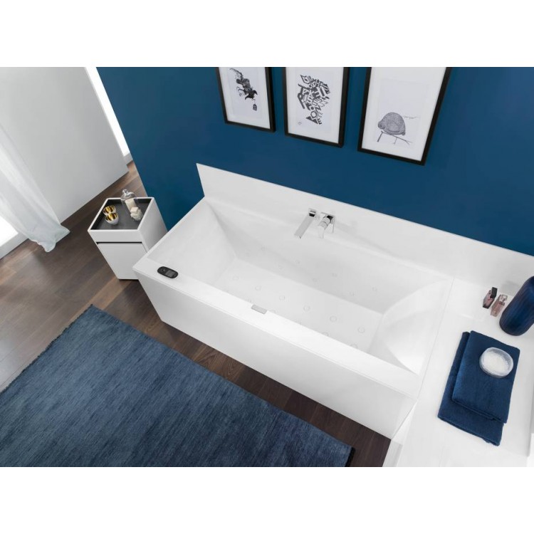 Taisnstūra vanna Villeroy & Boch Squaro Edge 12 Duo 170x75 cm, ar kājām un sifonu