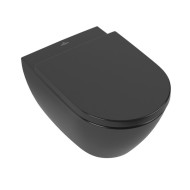 Tualetes pods piekaramais Villeroy&Boch Subway 2.0 ar Soft Close vāku, melns 