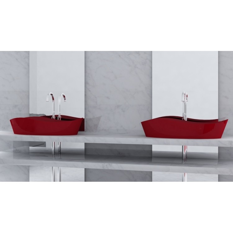 Vannas istabas uzliekamā izlietne Aura LUXOVIO 80x39 cm Vannas istabas uzliekamā izlietne Aura LUXOVIO 80x39 cm