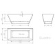 Brīvi stāvoša vanna Vispool Quadro 175 1752x805mm Brīvi stāvoša vanna Vispool Quadro 175 1752x805mm