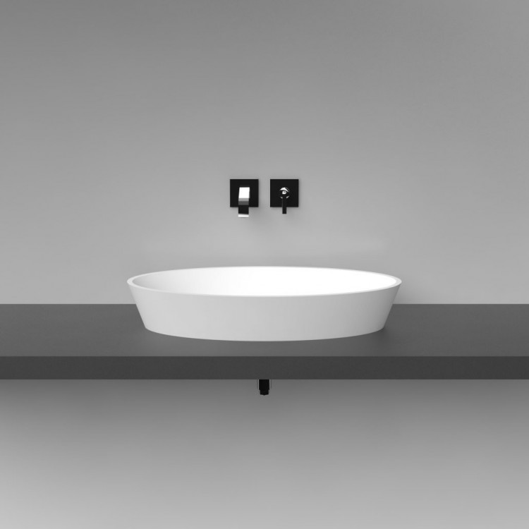 Vannas istabas uzliekamā izlietne Vispool D 2 79x39 cm, balta