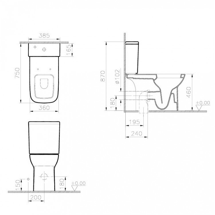 Tualetes pods invalīdiem VitrA Inva S20 ar universālu izvadu bez vāka Tualetes pods invalīdiem VitrA Inva S20 ar universālu izvadu bez vāka