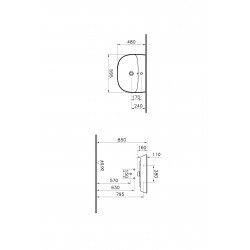 Vannas istabas izlietne Vitra Zentrum 600 mm, 7276-003-0001