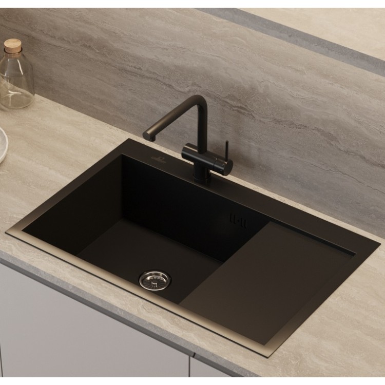 Virtuves izlietne Wisent 78x51cm, W37851B-L Virtuves izlietne Wisent 78x51cm, W37851B-L