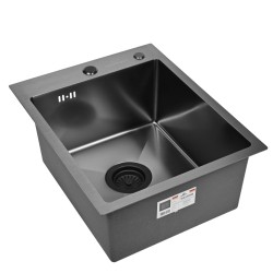 Virtuves izlietne Wisent 40x50cm ar dozatoru, grafīts WS34050B