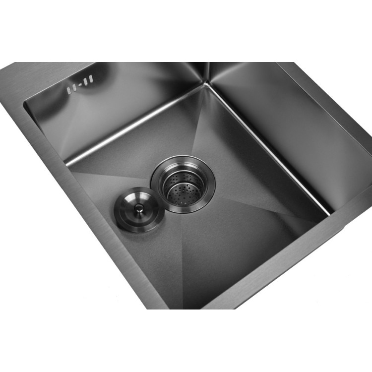 Virtuves izlietne Wisent 40x50cm ar dozatoru, grafīts WS34050B