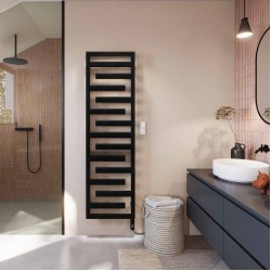 Elektriskais dvieļu žāvētājs Zehnder TETRIS 500x110 mm 400W, melns matēts