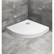 Dušas paliktnis pusapaļš Radaway Doros A Compact 80x80, balts